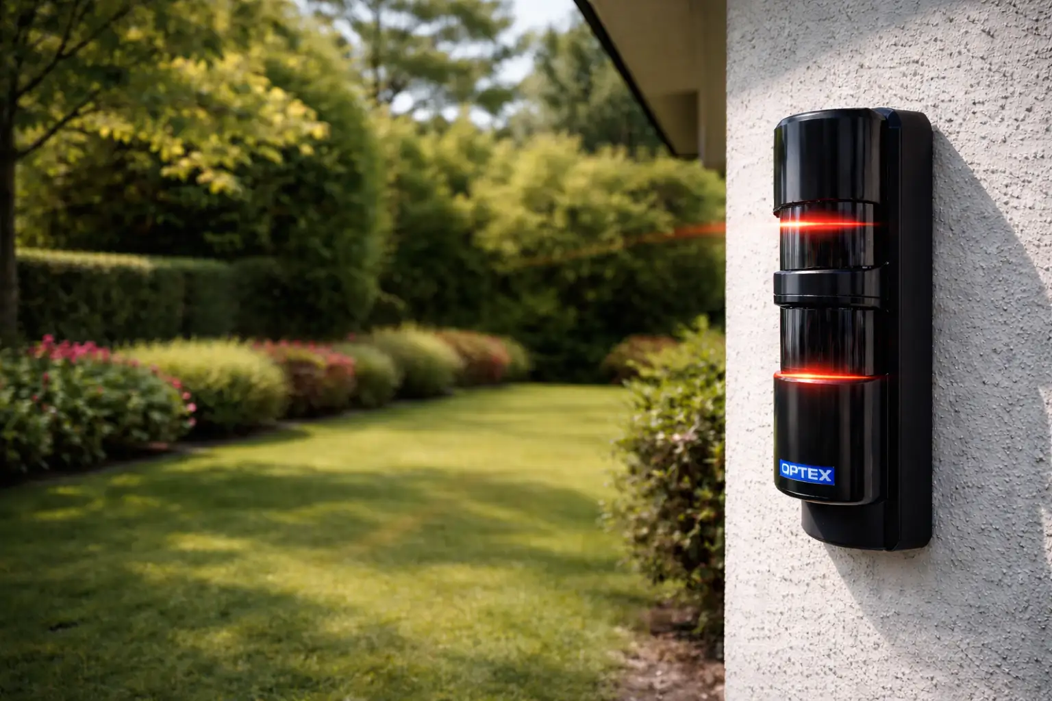 Detectores exterior perímetro alarma antiokupas Barcelona - Protección jardines patios